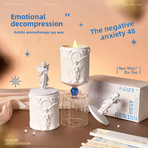 Bougie parfumée en cire de soja d'aromathérapie Angel Plâtre fait à la main Cadeau d'anniversaire et de Saint-Valentin <span class=keywords><strong>pour</strong></span> parfum d'intérieur et souvenir - Product Image 2