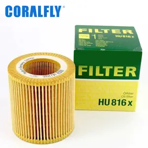 Piezas de filtros de aceite HU816X, fabricante de China, para filtro de aceite Mann