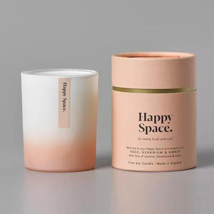 Emballage de tube en carton kraft cylindrique rond vide pour bougie en verre cosmétique personnalisée, tube pour bougie en cire de soja faite à la main, tube alimentaire - Product Image 2