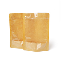 Sac transparent avec fermeture éclair étanche à l'humidité Stand Up Pouch Bag Bonbons Gummies Cookie Snack Sac en plastique Emballage alimentaire Sac en papier kraft