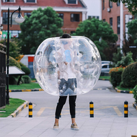 Jingyuqi — ballon pare-choc gonflable de 1.2, 1.5M et 0.8M, ballon de football à bulles, de 4 pieds/5 pieds, en PVC Transparent, naturelle