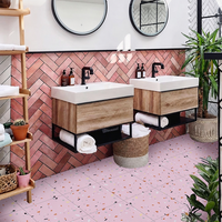 Carreaux de terrazzo en céramique antidérapants pour intérieur, pour restaurants, pâtisseries, salons de thé, chaînes de vêtements, maisons