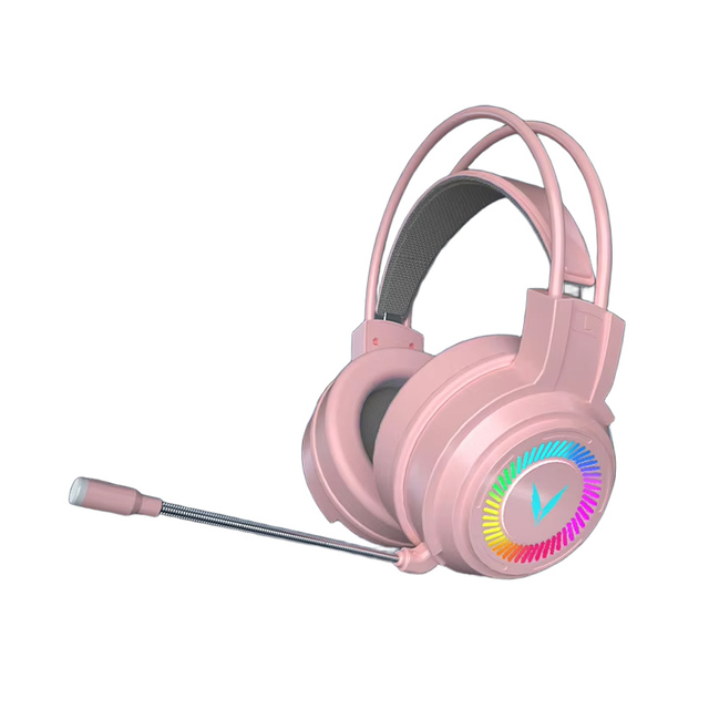 Gaming Headsets Gamer Headphones Surround Sound Stereo Wired Earphones USB Microphone Colourful Light PC Laptop Game Headset