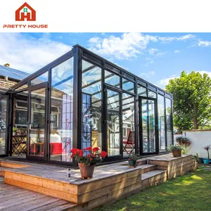 Sunroom Ekstensi Rumah Kaca Luar Ruangan Aluminium