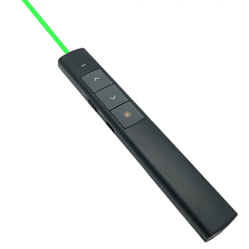 Presenter Nirkabel dengan Green Laser Pointer Meeting Guru PPT Remote USB Flip Green Powerpoint Presenter