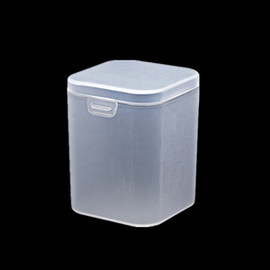 Square Multipurpose Jewelry <strong>Display</strong> <strong>Case</strong> Packaging <strong>Plastic</strong> Containers PP Transparent Frosted Storage Box - Product Image 1