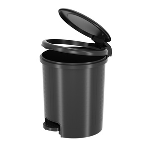 kitchen commercial step houseware bathroom black white blue red color foot pedal trash can dust plastic dustbin pedal bin