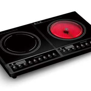 Cocina de Inducción Infrarroja Combinada con Dos Zonas de Calentamiento de 2000W y Control de Temperatura Independiente, Calentamiento por Inducción Dual Simultáneo - Product Image 1