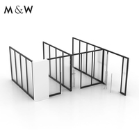 Cloison de bureau exécutive moderne en verre pleine hauteur avec cadre en aluminium insonorisé M&W Professional