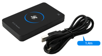 Venta al por mayor 13,56 Mhz IC HF NFC Chip USB RFID Control de acceso de escritorio inteligente lector de tarjetas escritor con USB para sistemas de Control de acceso