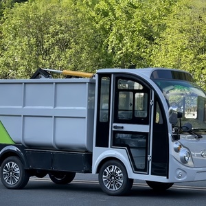 Giá rẻ sang trọng đường phố làm sạch xe tải 72V 2 CHỖ NGỒI Thùng rác có thể làm sạch xe tải để bán - Product Image 5