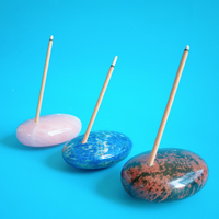 Porte-encens en quartz rose de haute qualité, pas cher, en forme d'œuf, pour chakra, cristal, bâtonnets d'encens