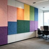 Panneaux acoustiques modernes en fibre de polyester écologiques et insonorisants avec carreaux muraux imprimés sur mesure pour studios et hôtels