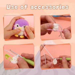 Kit de <span class=keywords><strong>Ganchillo</strong></span> DIY en Oferta, Juguete de Pingüino Hecho <span class=keywords><strong>a</strong></span> Mano <span class=keywords><strong>con</strong></span> Tutoriales en Video <span class=keywords><strong>Paso</strong></span> <span class=keywords><strong>a</strong></span> <span class=keywords><strong>Paso</strong></span> para Navidad - Product Image 4