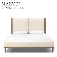 Lit en bois massif de luxe moderne, ensembles de chambre à coucher haut de gamme pour chambre principale