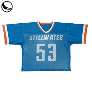 Custom Cheap Sublimation Team Men Usa Hole Porthole Mesh Lacrosse Jersey