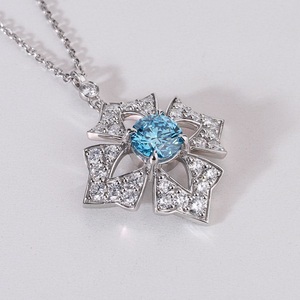 Elegant Lab Grown Diamond <b>Pendant</b> Necklace in 14K <b>Solid</b> <b>Gold</b> for Women Fine Jewelry with Sparkling Diamond and Classic Design - Product Image 5