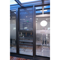 Fenêtre en aluminium décorative d'auvent de double triple vitrage d'impact d'ouragan de norme australienne pour la villa de maison