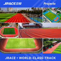 Revêtement en spray JRACE, surface entièrement en PU, base en caoutchouc SBR pour installations sportives