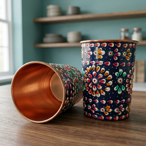 Vaso de Viaje Reutilizable de Metal y Vidrio con Diseño Bohemio y Patrón Floral para Adultos, Ideal para Regalo - Product Image 5