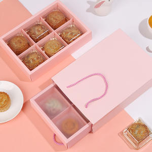 Boulangerie écologique Boîtes en papier pliables <span class=keywords><strong>de</strong></span> qualité alimentaire Emballage Snow Maid Cookies Macaron Cadeau Livraison Boîtes à biscuits avec sacs - Product Image 5