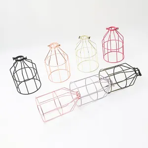 Schlussverkauf retro Eisen-Lampenschutz Vogelkäfig hängende Lichter Schatten Anhänger Lichtabdeckungen Rahmen