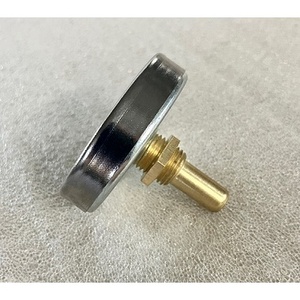 Termómetro Bimetálico Fig.569 40 mm cuerpo de zinc marco cromado, vástago de latón mm.20 d.9 conexión 1/4\", tuerca de bloqueo, temperatura - Product Image 2