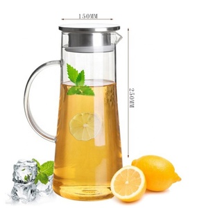 <span class=keywords><strong>Pot</strong></span> <span class=keywords><strong>en</strong></span> <span class=keywords><strong>verre</strong></span> 1500ml fait à la main, avec couvercle infuseur, <span class=keywords><strong>pot</strong></span> d'<span class=keywords><strong>eau</strong></span> - Product Image 6