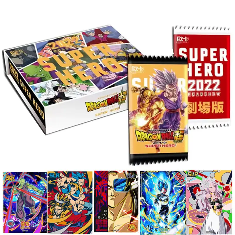 Carte porte-bonheur DragonBalls Booster Box 2022 édition théâtrale ULT Son Gohan Anime Table jouant plateau de jeu cartes de Collection d'échange