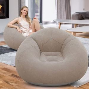 Canapé pouf <span class=keywords><strong>gonflable</strong></span> en PVC floqué style moderne, portable, en forme de ballon de football, pour salon, chambre et extérieur - Product Image 3