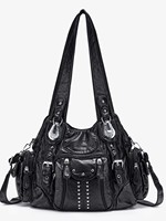 Nouveau Sac Fourre-tout Femme Tendance Style Millennial 2026 en Cuir Souple Texturé Grande Capacité Coton Porté Épaule ou Main