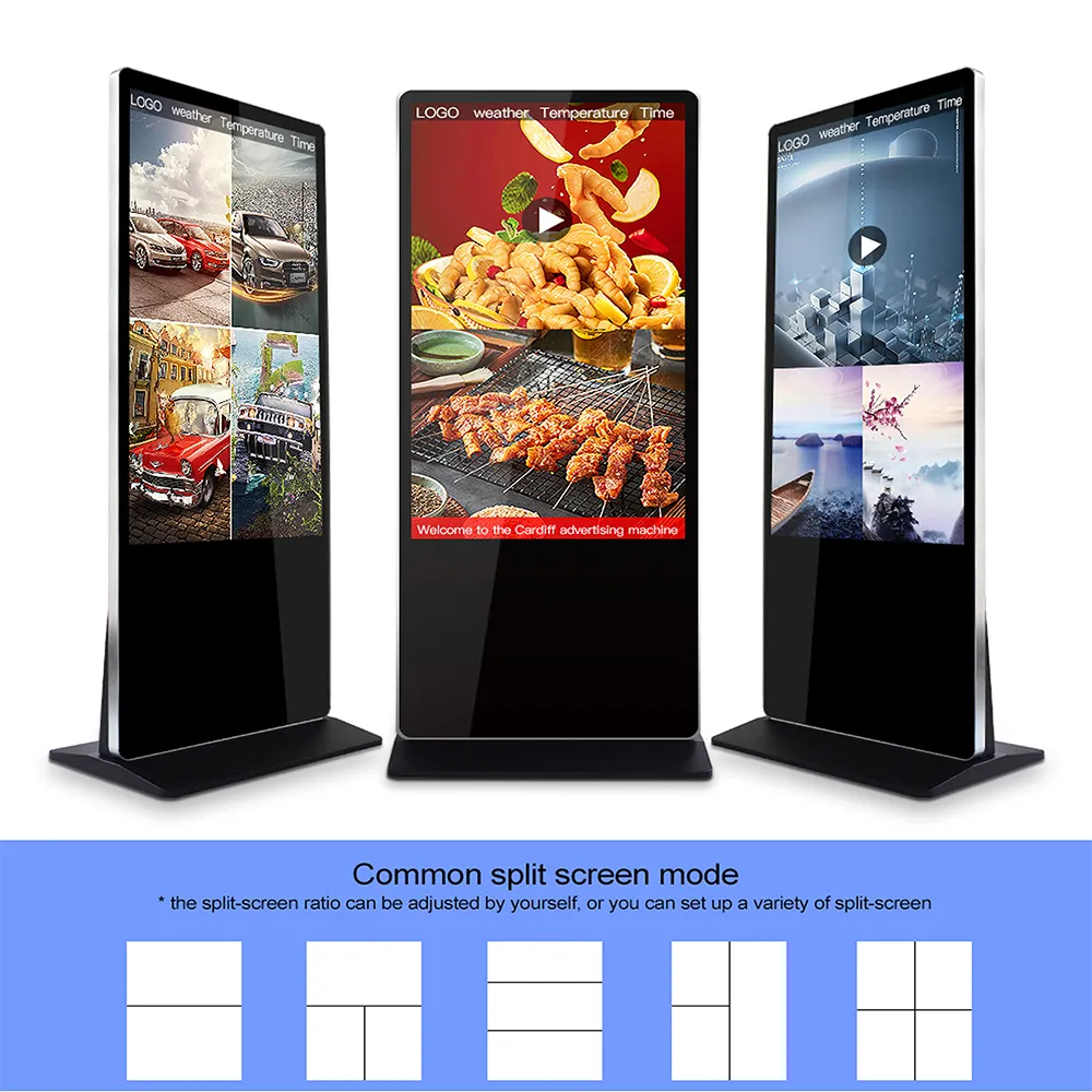 Sẵn sàng sàn chứng khoán đứng trong nhà ngoài trời LCD kỹ thuật số biển biển quảng cáo kiosk màn hình cảm ứng hiển thị cho quảng cáo