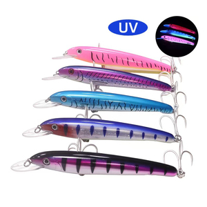 เหยื่อปลอม ALPHA OEM ขนาด 18-20 ซม. แบบ UV Minnow พร้อมตา 3 มิติ และตะขอเสริมความแข็งแรง สำหรับตก<span class=keywords><strong>ปลา</strong></span>จากเรือนอกชายฝั่ง - Product Image 2