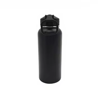 Bouteille d'eau de voyage en acier inoxydable à double paroi isolée sous vide, écologique, classique, 1000 ml (32 oz), couleur personnalisée, logo, 12-24h