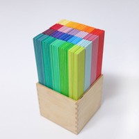 Juguetes Educativos Montessori para Niños, Juguetes de Madera Apilables Grandes, Juegos de Bloques de Construcción de Arcoíris