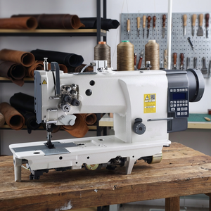 Heavy Duty DS- 4420-D Double Needle Flatbed Machine with Triple Feed Leather <b>Sewing</b> Machine Industrial Auto Thread Cut - Product Image 4
