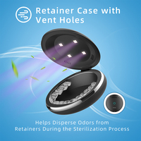 Boîte de stérilisation dentaire UV LED multifonction portable avec matériau ABS modèle DC100 pour le nettoyage des appareils dentaires, l'hygiène buccale et la désinfection