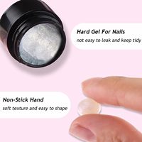 Gel UV de construction solide naturel OEM ODM en pot, haute brillance, anti-adhésif, pour extension d'ongles, moulage 3D et sculpture, facile à dissoudre en 3-4.