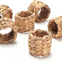 Anneaux de serviette en rotin naturel faits à la main en gros, porte-serviettes en canne naturelle pour une décoration de table élégante