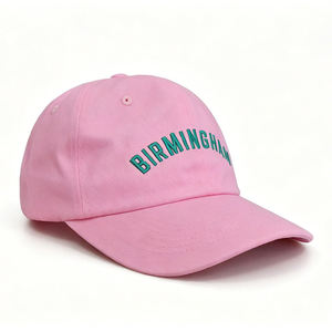 6 Panel Soft Baseball Cap Custom Embroidery Logo Unstructured Baseball Caps Pink <b>Dad</b> <b>Hat</b> - Product Image 3