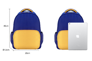 ผู้ผลิตกระเป๋าโรงเรียนคุณภาพดี  วิทยาลัยการค้า  สีขาวฟ้า - Product Image 4