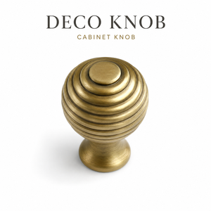 Bouton de meuble DECO en laiton massif de qualité supérieure pour tiroir, armoire, placard, meuble de cuisine – Quincaillerie élégante - Product Image 1