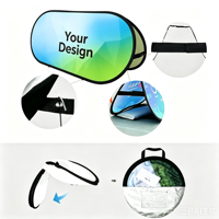 Panneau publicitaire portable pliable en forme de A pour trottoir, support d'affichage extérieur, panneau sandwich imprimé sur mesure pour la promotion des magasins