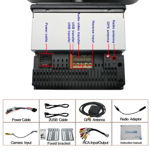 Autoradio Android 10,1 pouces, écran rotatif à 180 degrés, 1din, électronique automobile, Wifi/3/4g, BT, GPS, suivi, navigation, autoradio, lecteur DVD de voiture - Product Image 6