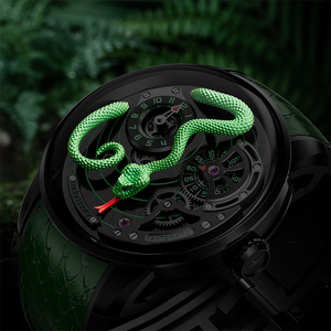 Orologio Meccanico da Uomo LUCKY HARVEY Serie <span class=keywords><strong>Master</strong></span> Craft, Verde con Serpente in Movimento, Automatico, Impermeabile, Luminoso Notturno - Product Image 6