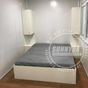 Contenedor de envío Cuarto de ducha Cabina prefabricada portátil de 2 habitaciones con techo Casa de sitio modular Contenedor Casa prefabricada - Product Image 4