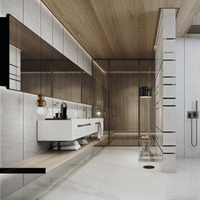 Villa moderne au design épuré, architecture 3D, conception écologique et durable, solutions de design intérieur en gros