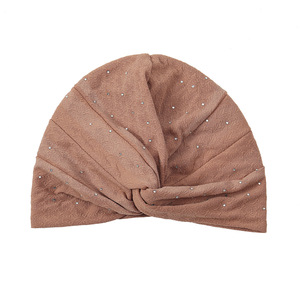 <span class=keywords><strong>CELESTE</strong></span> Turbante Negro Mujer con Lunares Dorados Diadema Ajustable Algodón Alambre Protector Diseño - Product Image 6