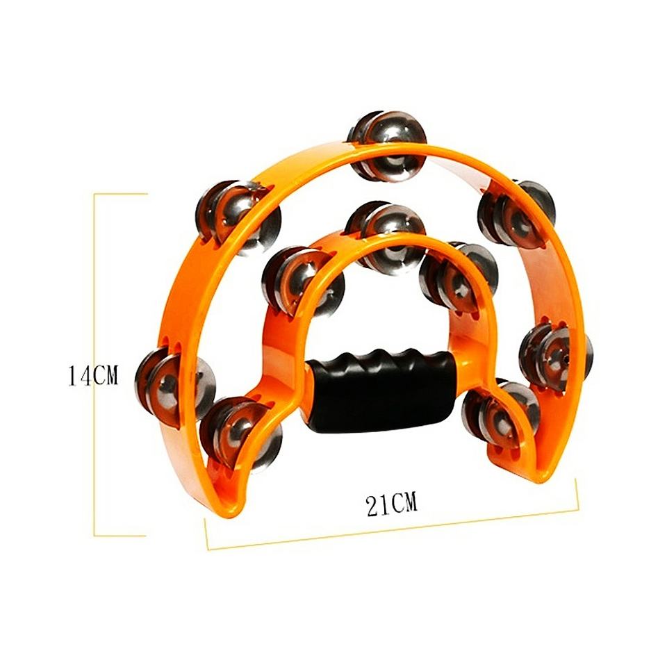 Jelo Instrument JELO ATB002 Double Half Moon Tambourine - Compact & Versatile