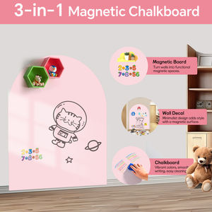 Pegatina de pared de grafiti magnético rosa claro brillante para habitaciones de niños <span class=keywords><strong>pizarra</strong></span> autoadhesiva multifuncional - Product Image 3